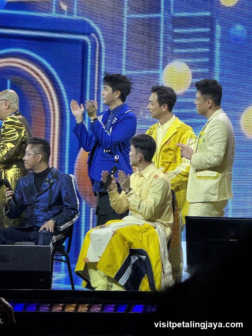 Stage Performance with Performers in Colorful Outfits