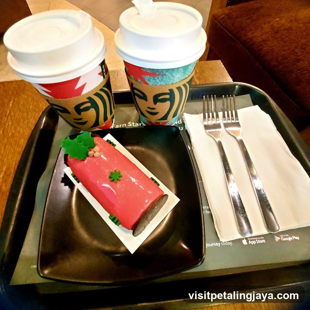 Starbucks Holiday Dessert and Coffee