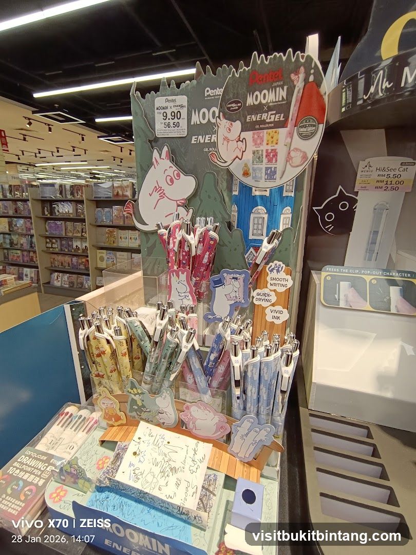 Moomin x Pentel EnerGel Pens Display