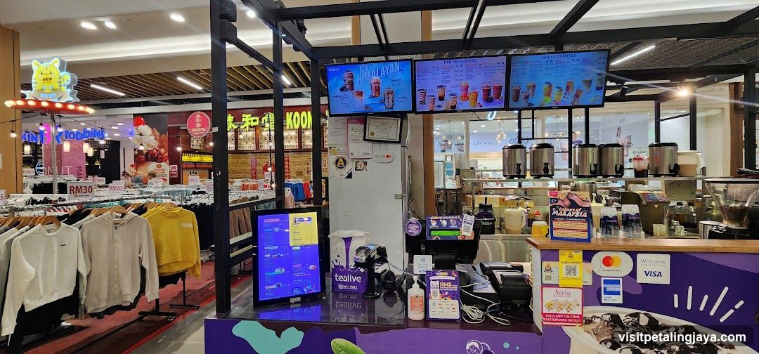 Beverage Shop Interior with Merchandise Display