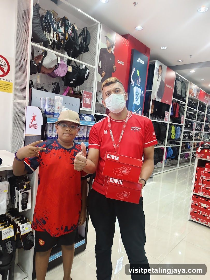 Sports Store Interior with Shoppers