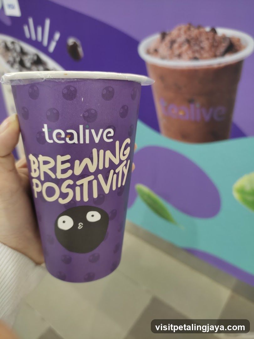 Tealive Cup with Positive Message