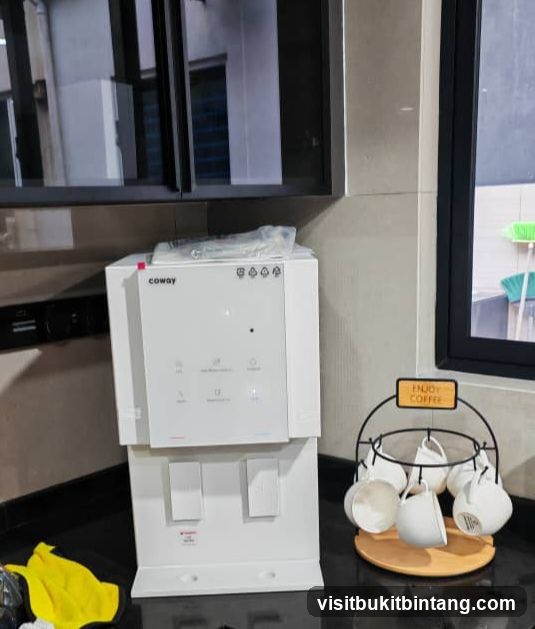 Water dispenser and coffee cups