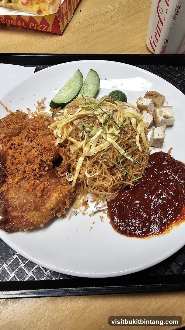 Fried Chicken with Noodles and Sambal