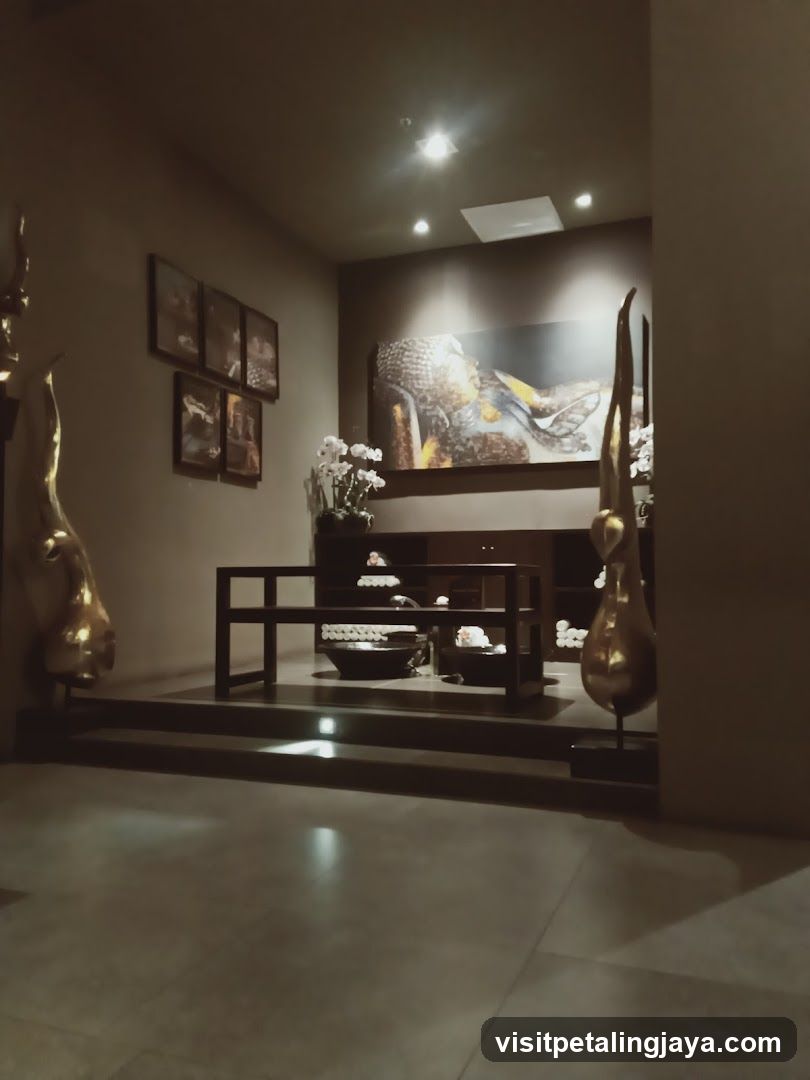 Interior of a temple or meditation hall