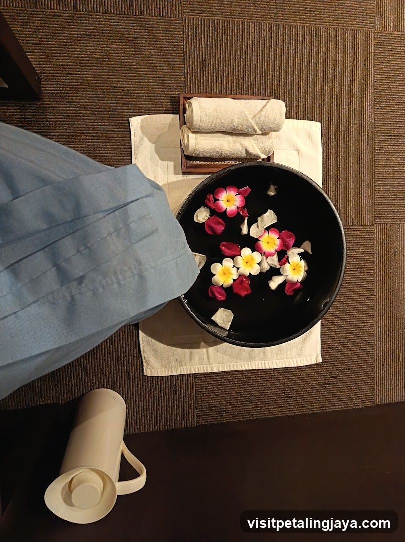 Spa Foot Bath Setup