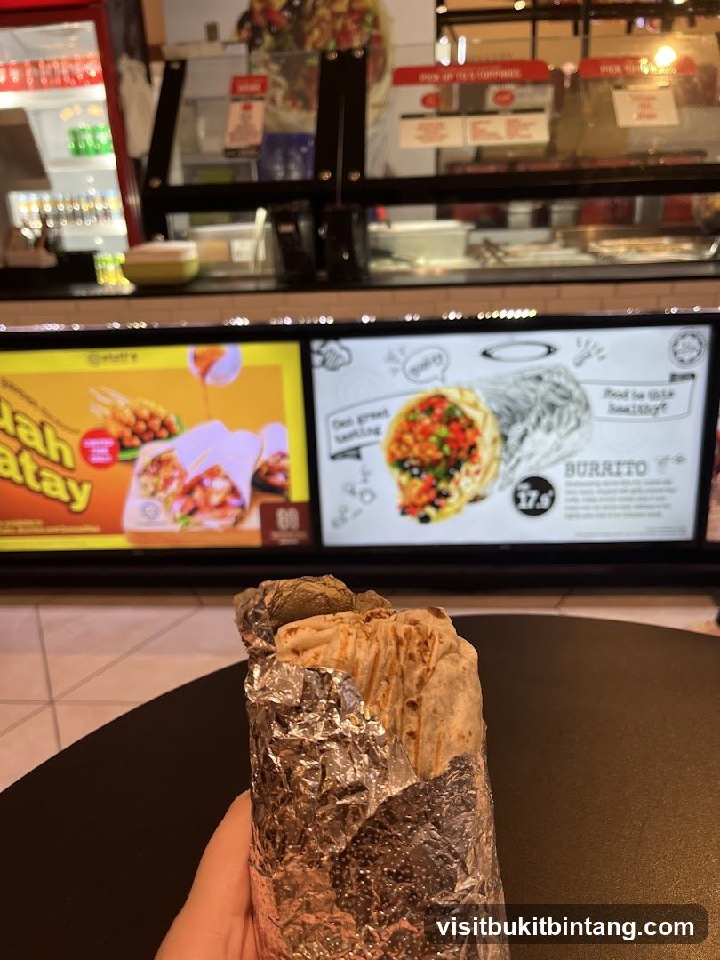 Food Display and Burrito