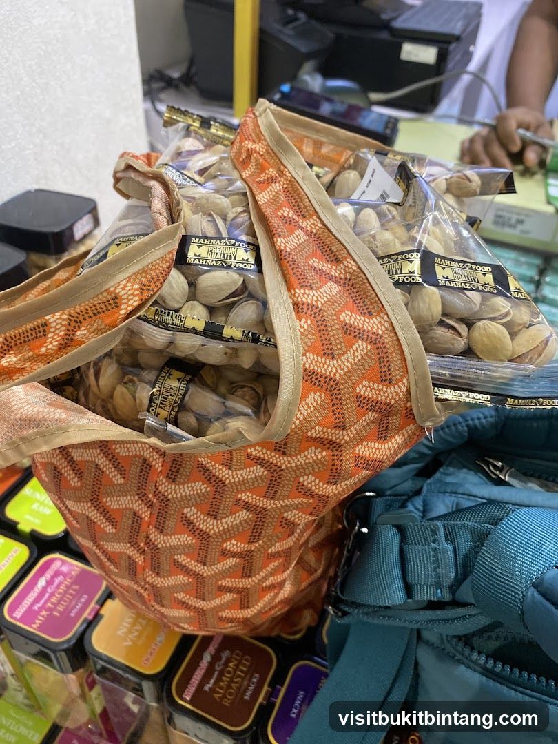Bag of Pistachios and Snacks