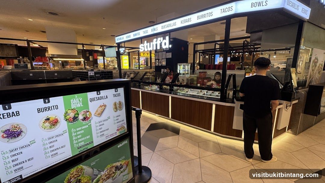 Food stall with menu display