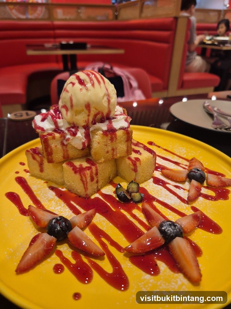 Dessert with Ice Cream and Berries
