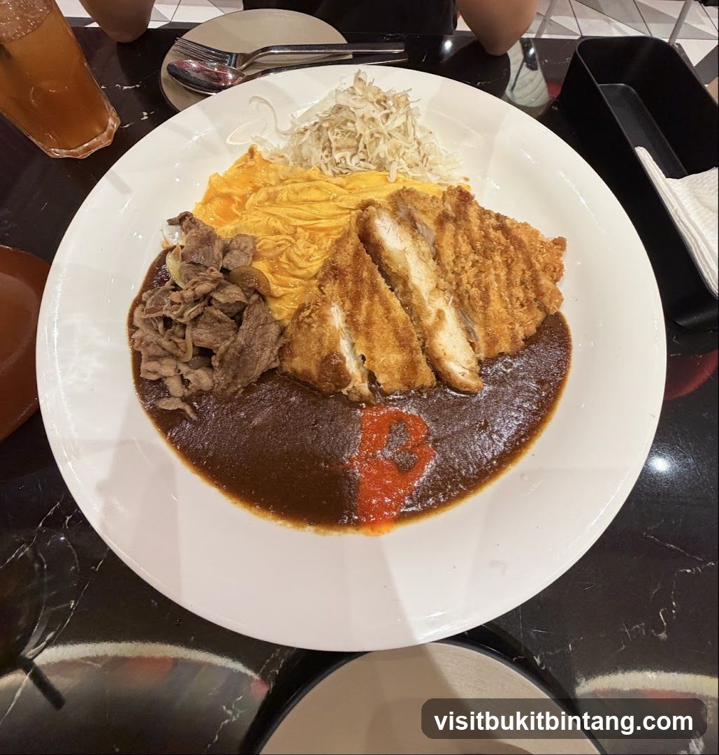 Curry Rice with Chicken Katsu and Beef