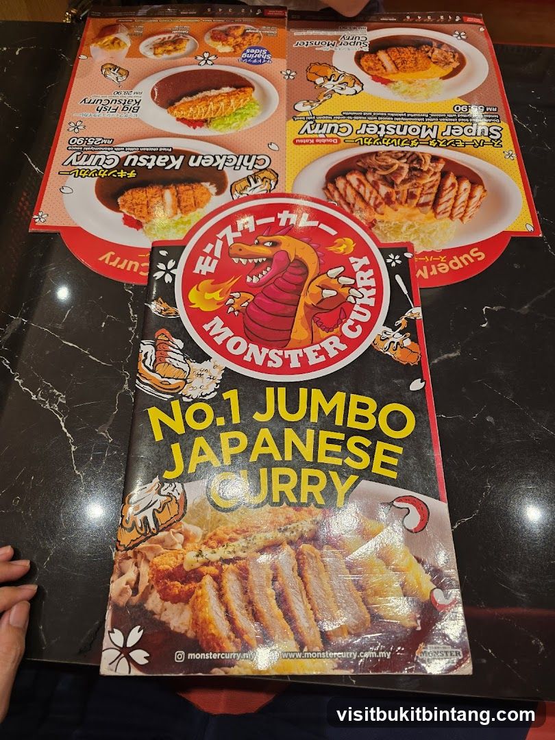 Monster Curry Menu