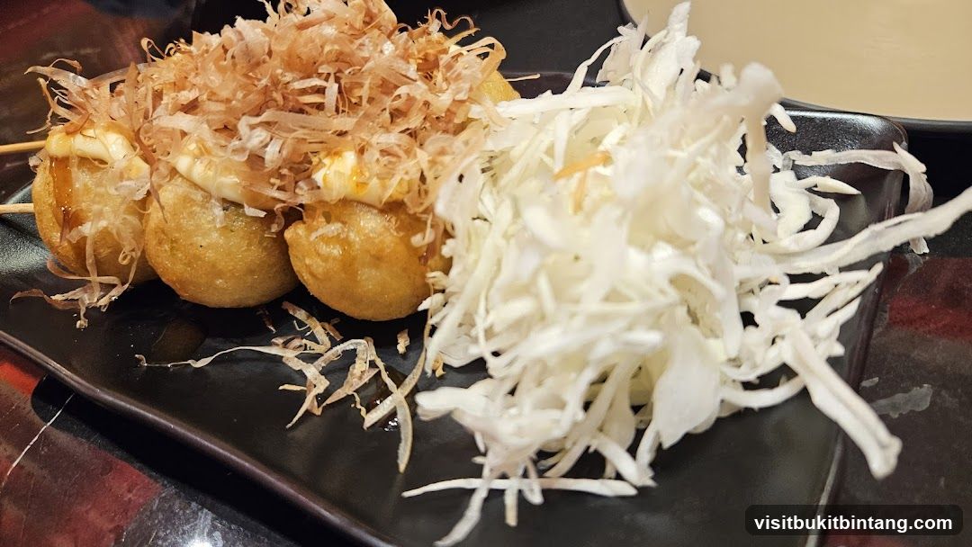 Takoyaki with Shredded Cabbage