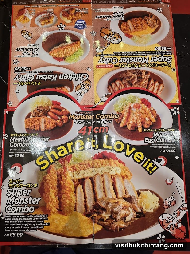 Japanese Curry Menu