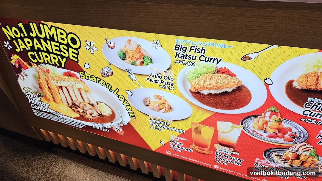 Monster Curry Menu