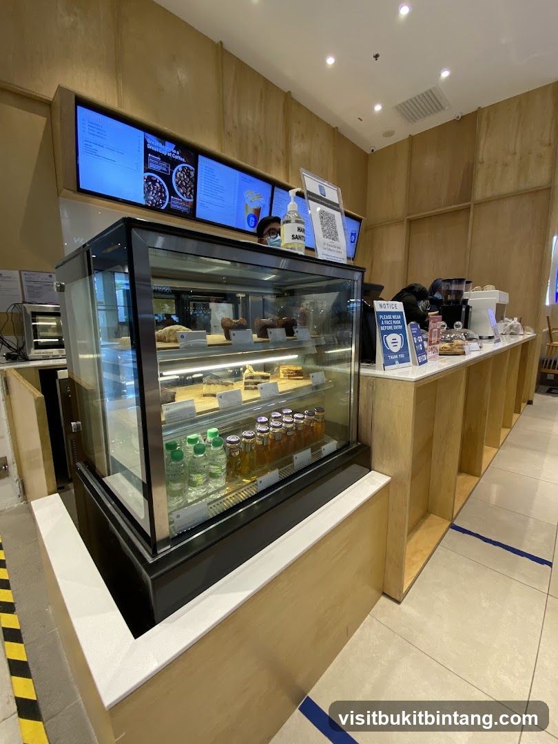 Cafe Interior with Display Case