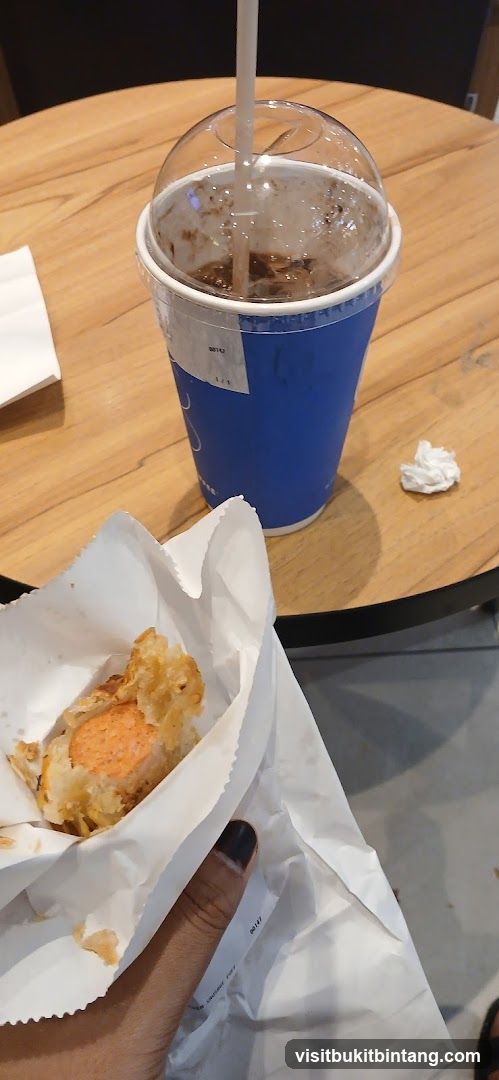 Sausage roll and drink