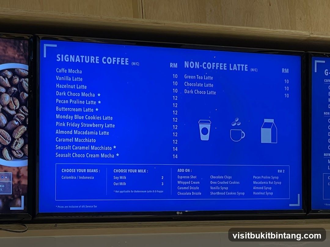 Coffee Menu