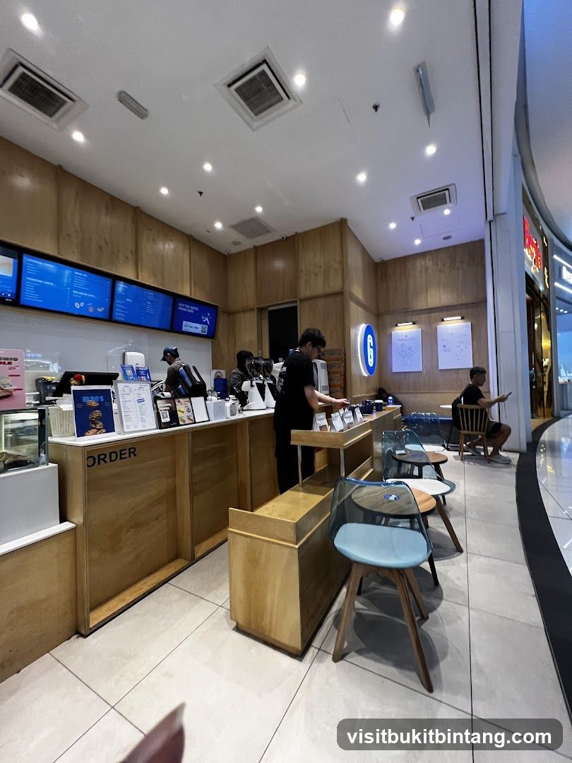 Cafe Interior with Counter and Seating