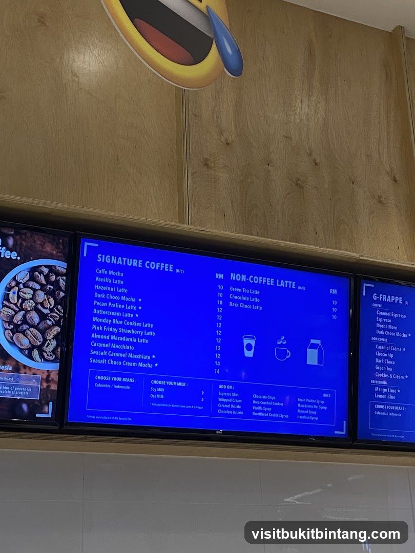 Signature Coffee & Non-Coffee Latte Menu