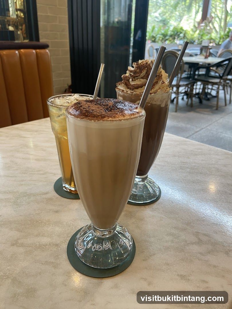 Three drinks on a table
