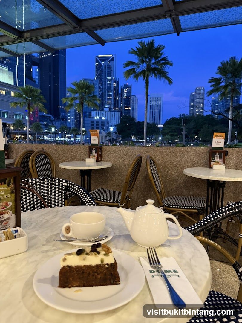 Cafe Table with City View