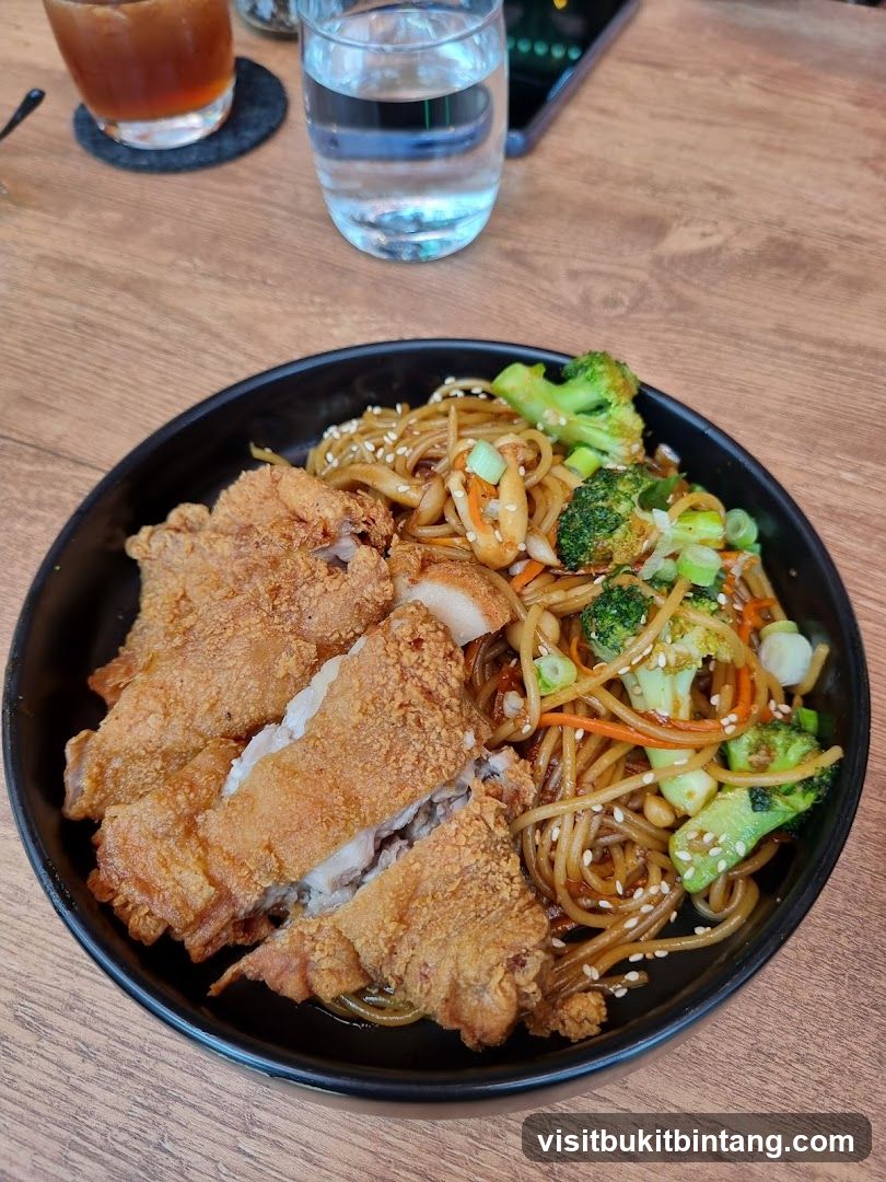 Fried Chicken and Noodles