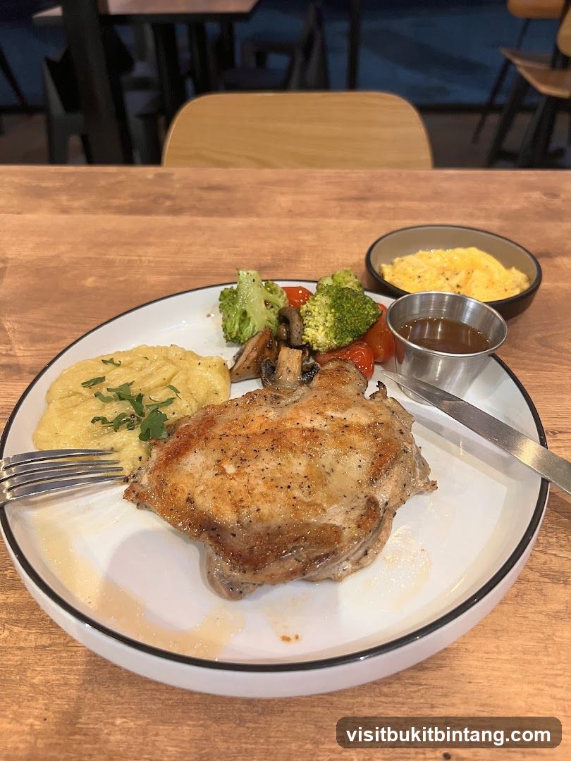 Chicken dish with sides