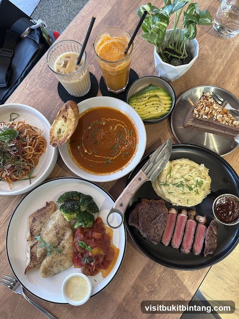 Table with various dishes