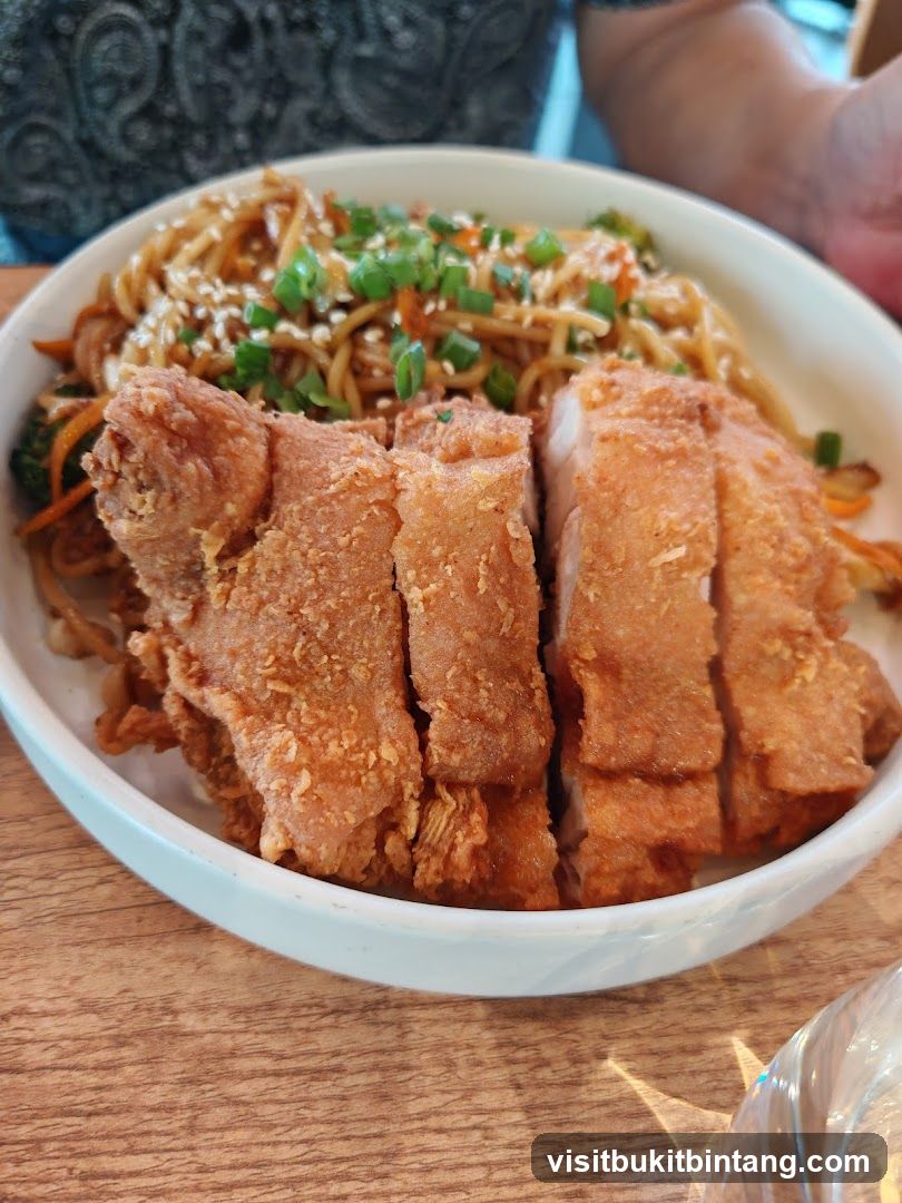Fried Chicken and Noodles