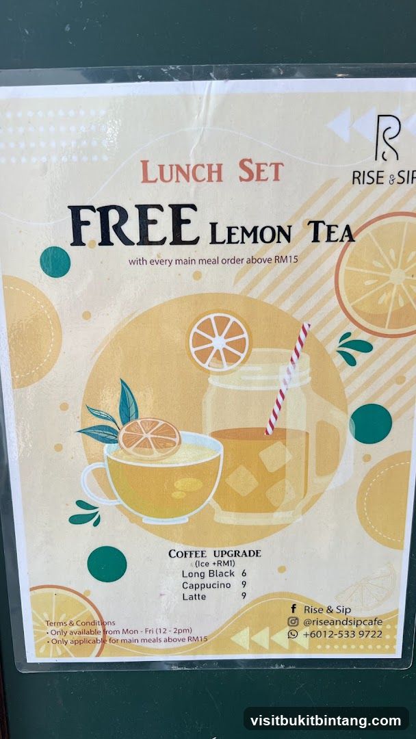 Lunch Set Free Lemon Tea