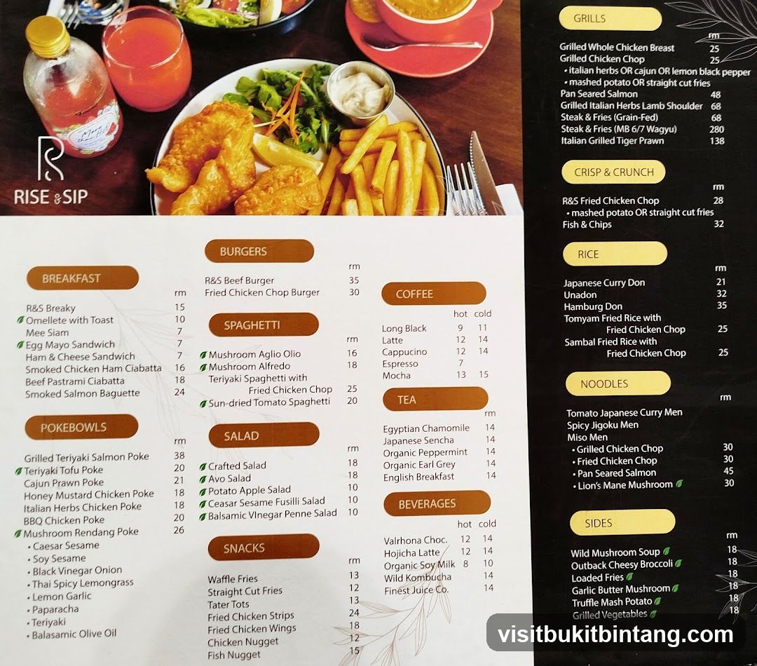 Rise & Sip Menu