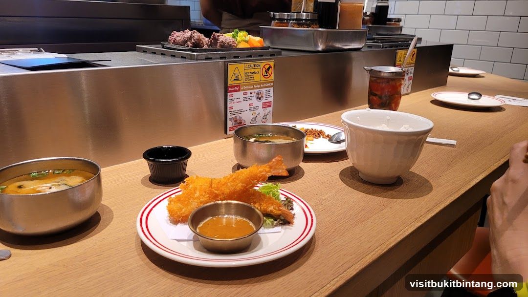 Japanese Meal with Fried Shrimp