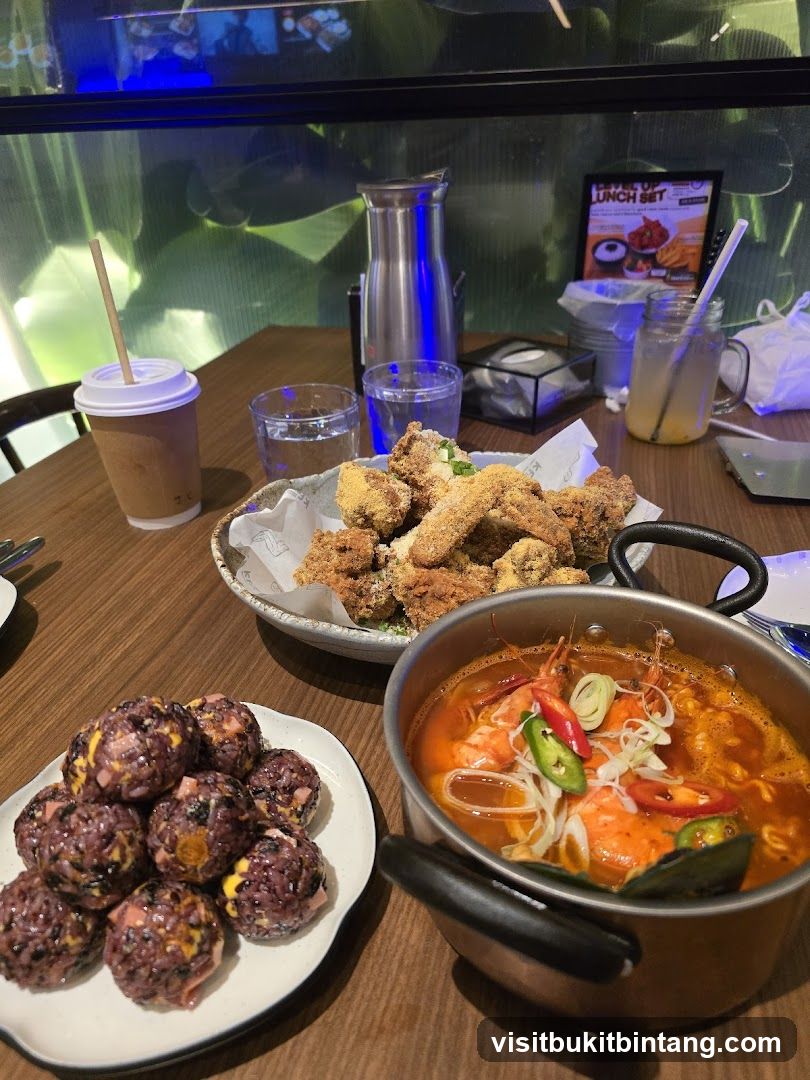 Table with Korean Food