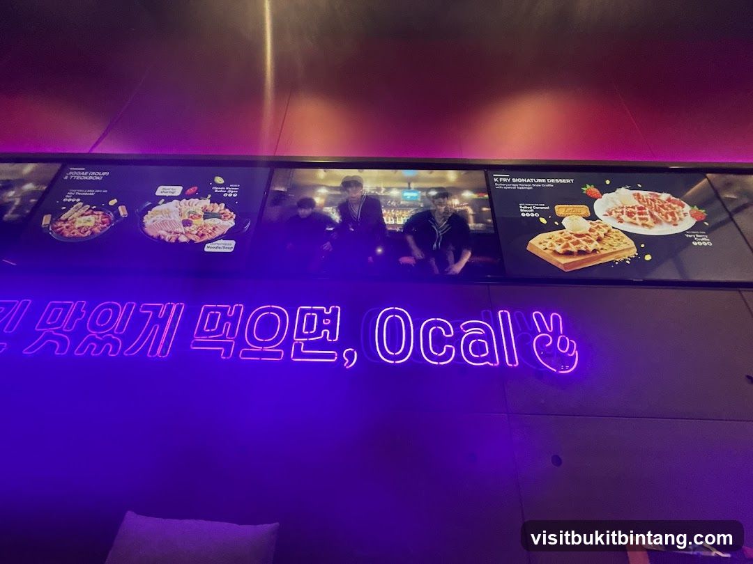 Menu Display with Food and Desserts