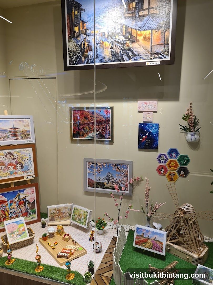 Display of Puzzles and Decorative Items