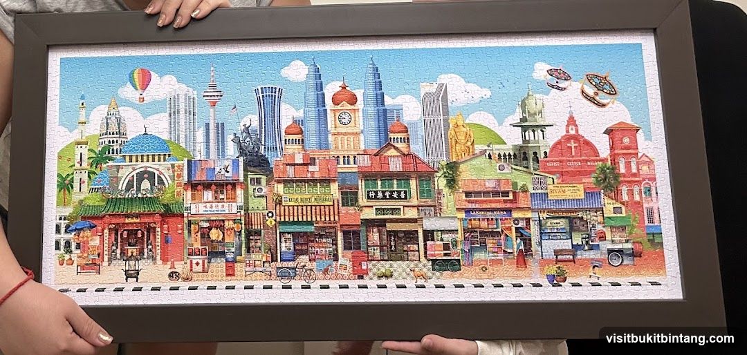 Framed Puzzle of a Cityscape