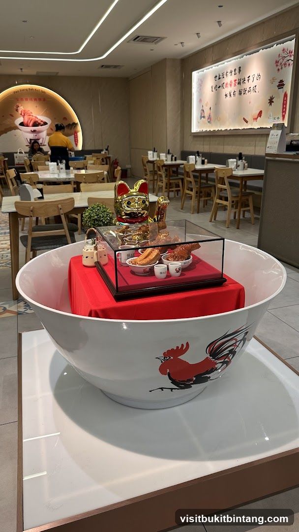 Restaurant Interior with Decorative Bowl