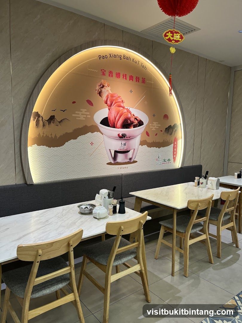 Restaurant Interior with Bah Kut Teh Mural
