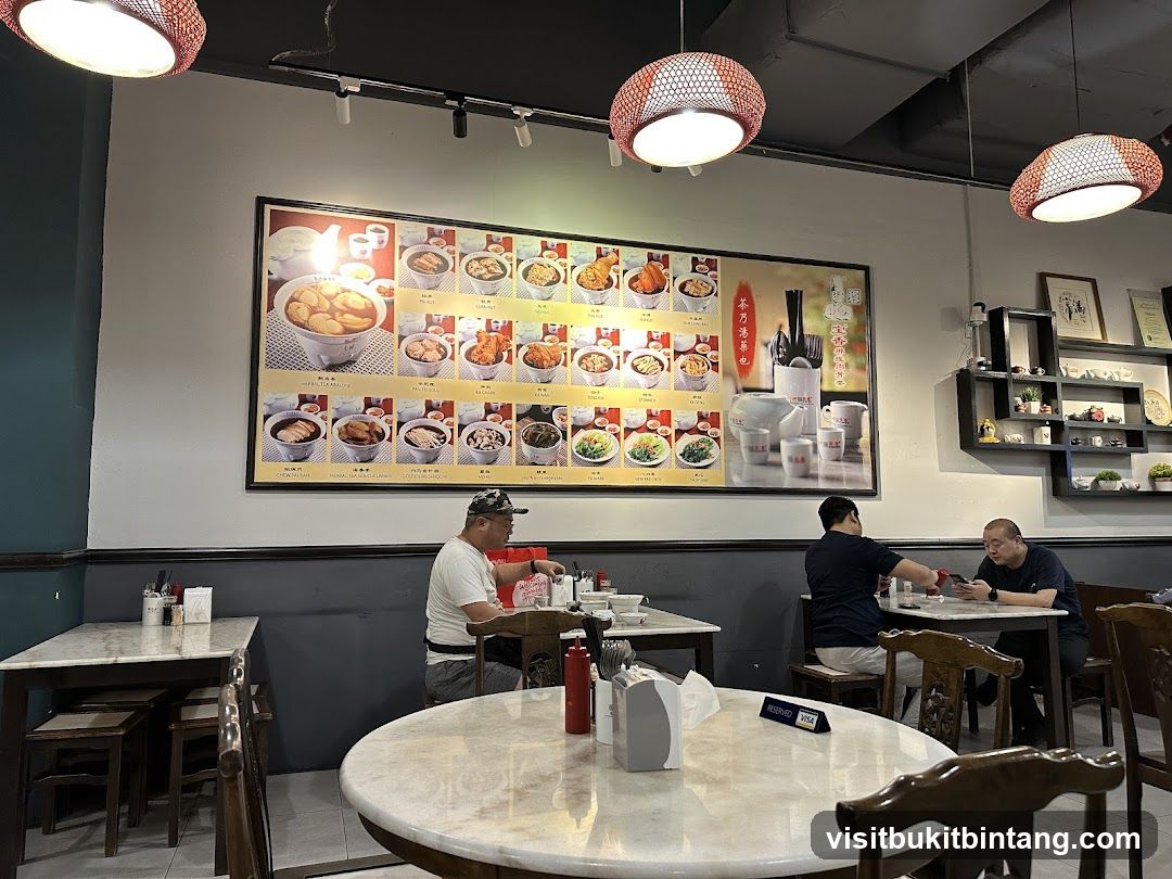 Restaurant Interior with Menu Display
