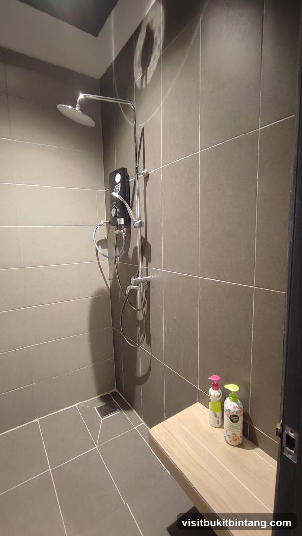 Shower Stall with Toiletries