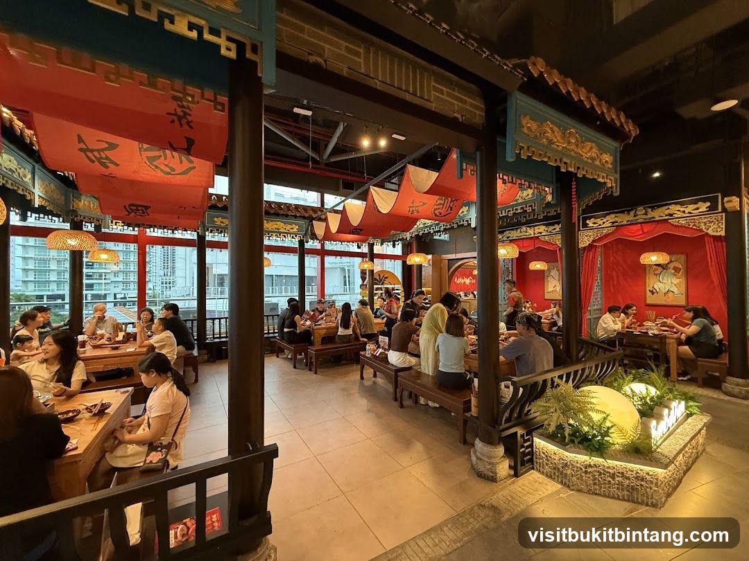 Restaurant Interior with Traditional Chinese Decor