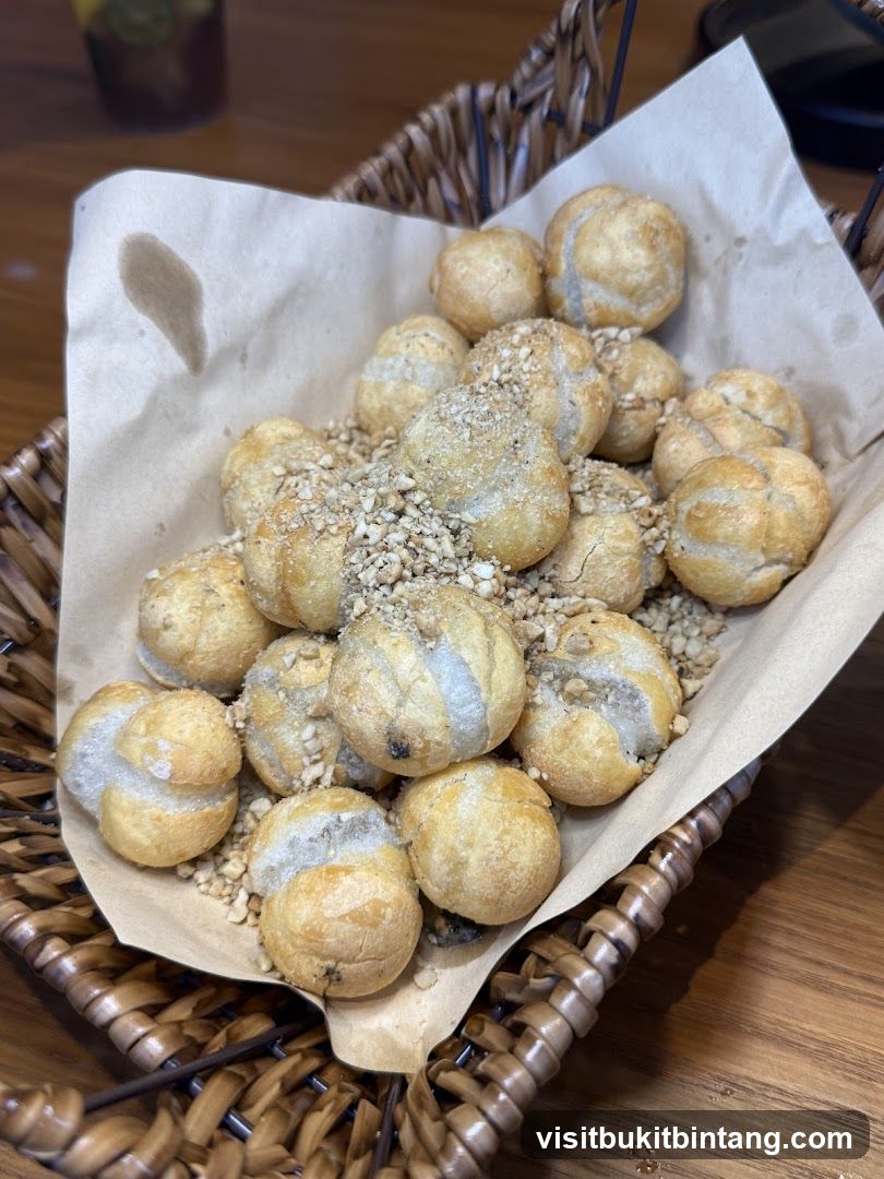 Fried Dough Balls with Nuts