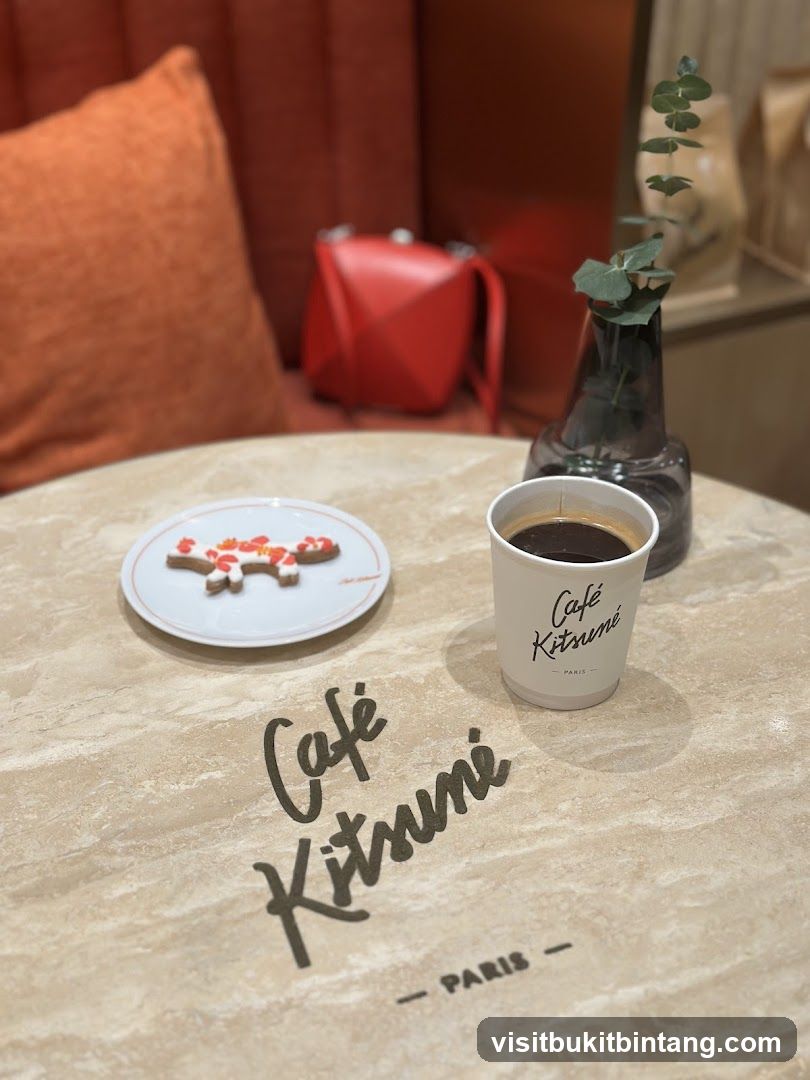 Cafe Kitsuné Coffee and Cookie
