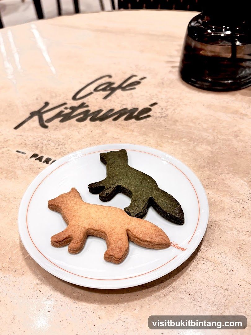 Fox-shaped cookies on a plate