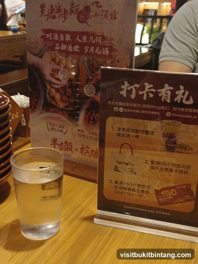 Promotional Display with Food and Drink