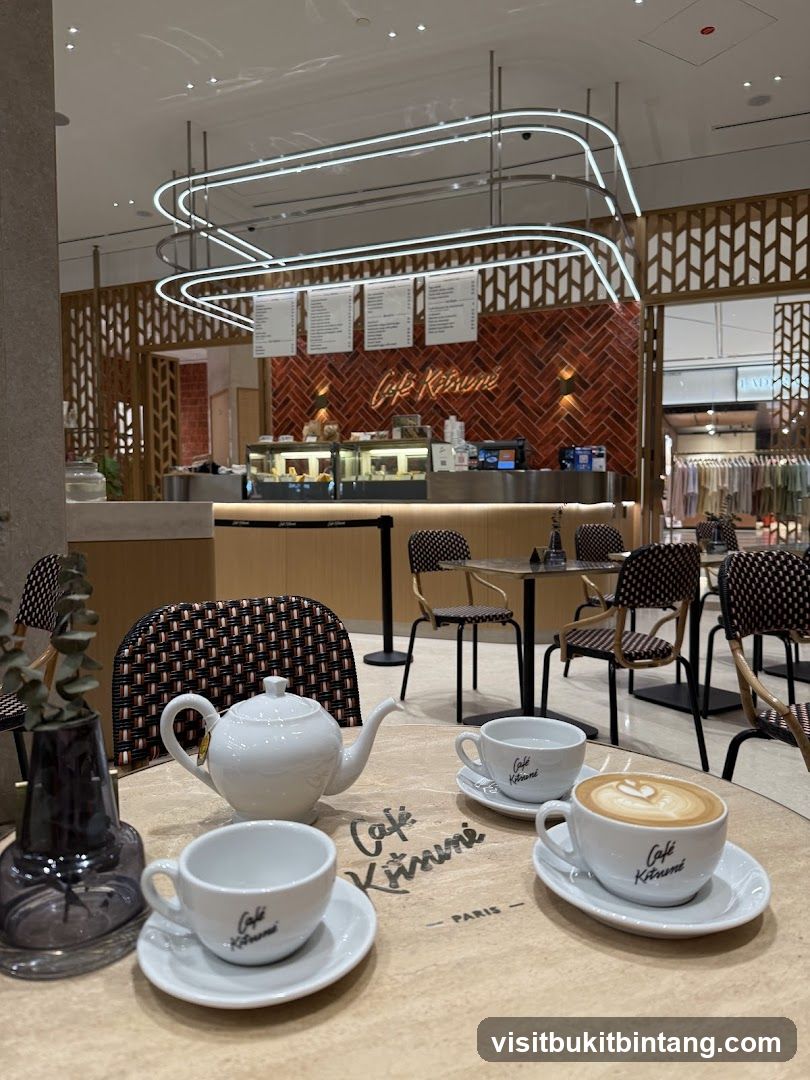 Cafe Interior with Coffee Service