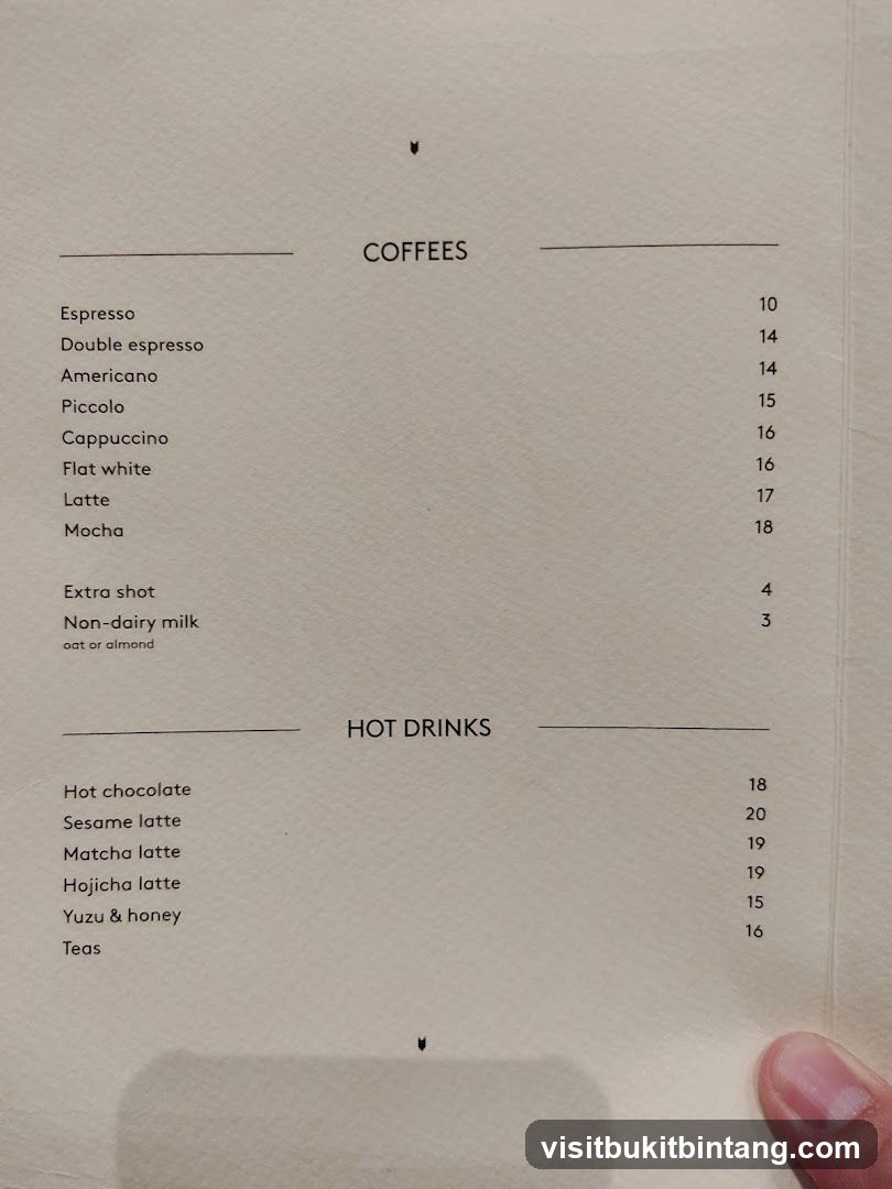 Coffees and Hot Drinks