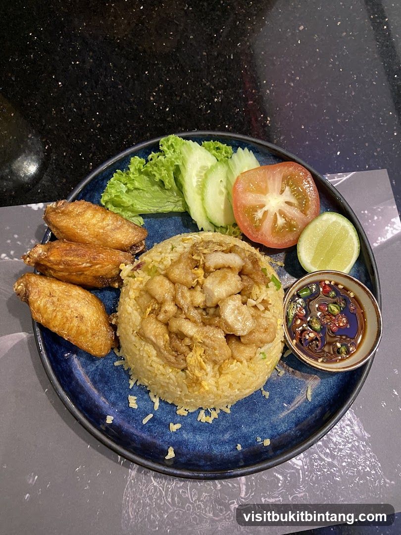 Fried Rice with Chicken Wings