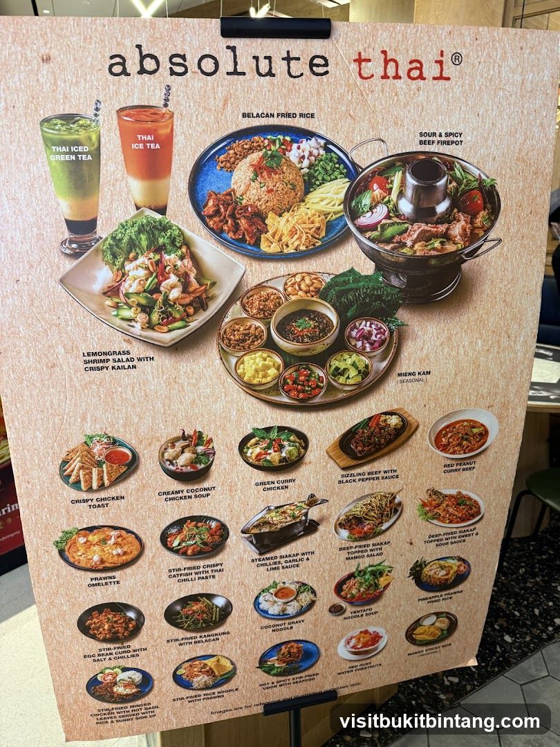 Absolute Thai Menu